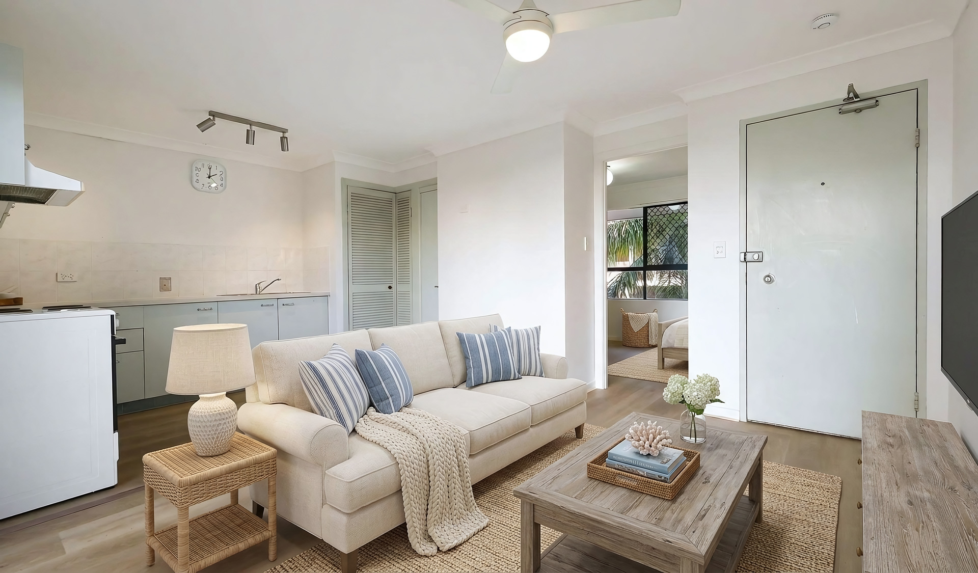 Staged Living Room, Coastal