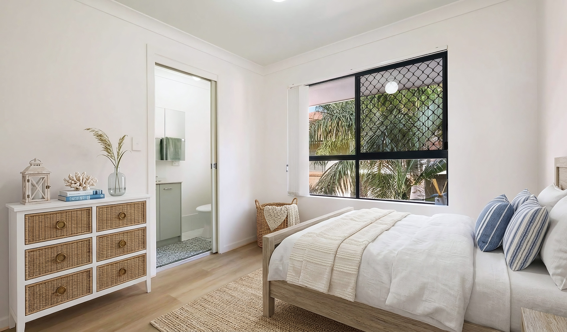 Master Bedroom after virtual staging in contemporary style