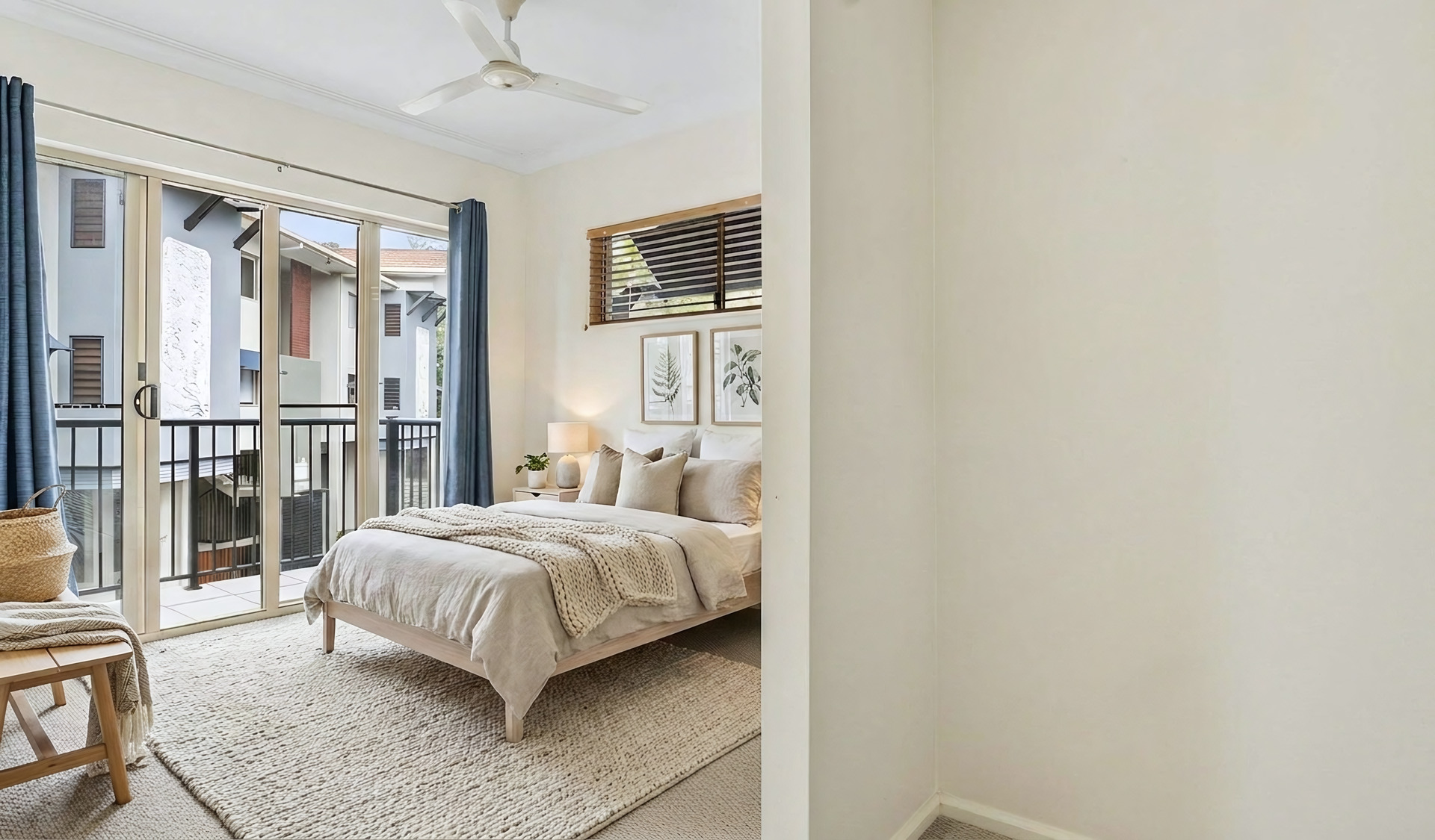 Second Bedroom after virtual staging in scandi style